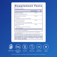 Close-up of Energy Xtra capsules showcasing the adaptogen blend for stamina.