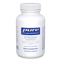 Pure Encapsulations EPA/DHA Essentials bottle shows omega-3 purity and heart health potential