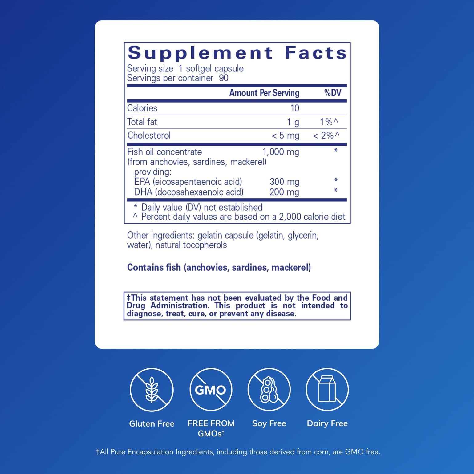 Pure Encapsulations EPA/DHA Essentials capsules provide convenient daily omega-3 intake