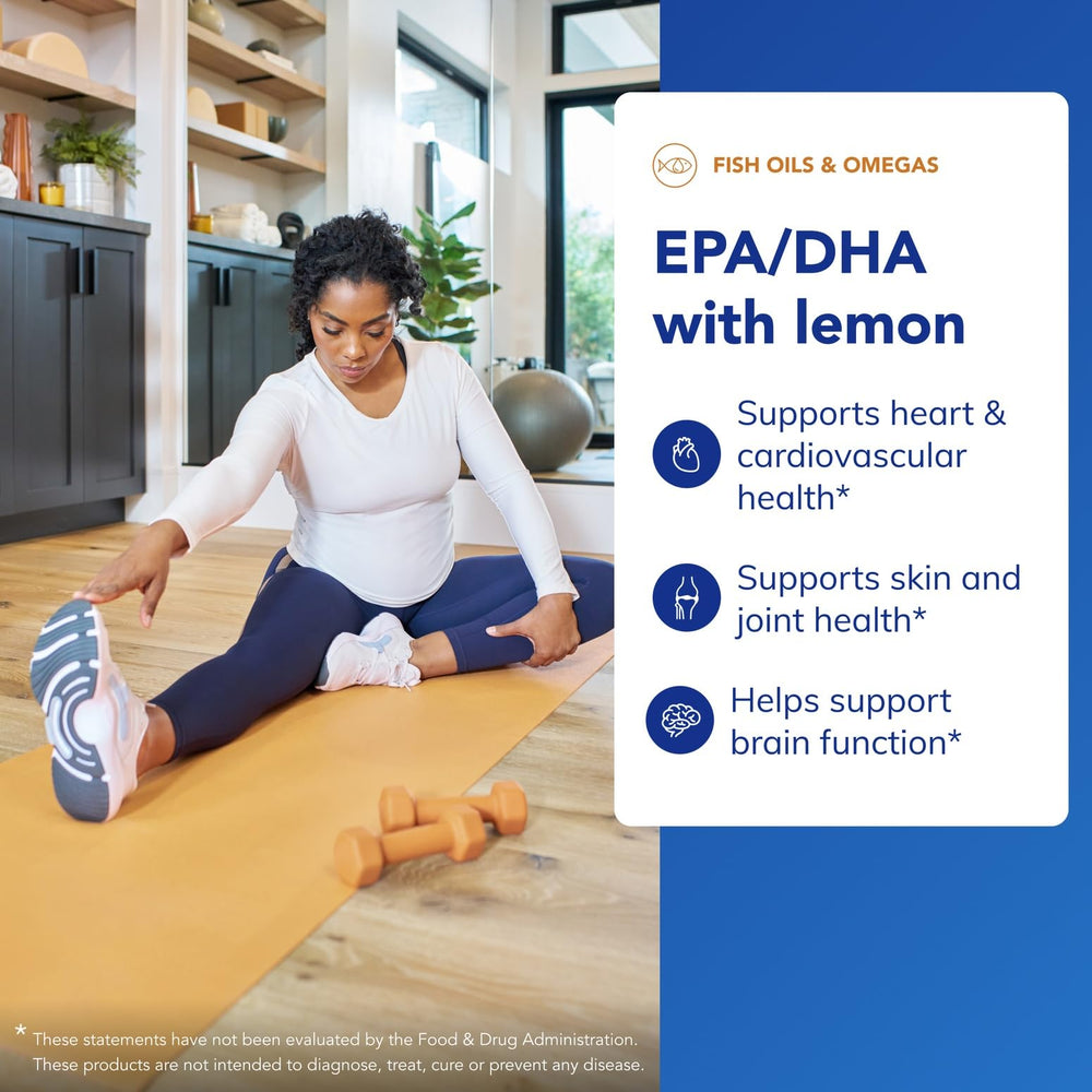 Pure Encapsulations EPA/DHA with Lemon label emphasizes purity and potency for mindful supplementation