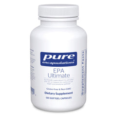 Pure Encapsulations EPA Ultimate bottle front with premium EPA fish oil capsules for potential heart health support