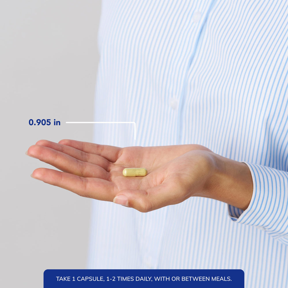 Pouring Ester-C & Flavonoids capsules into a glass for daily routine.