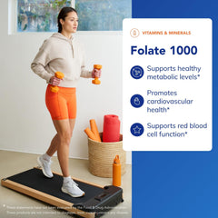 Label detail shows Metafolin L-5-MTHF vegan, non-GMO formulation