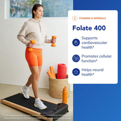 Pouring Pure Encapsulations Folate 400 Metafolin capsules for daily ritual