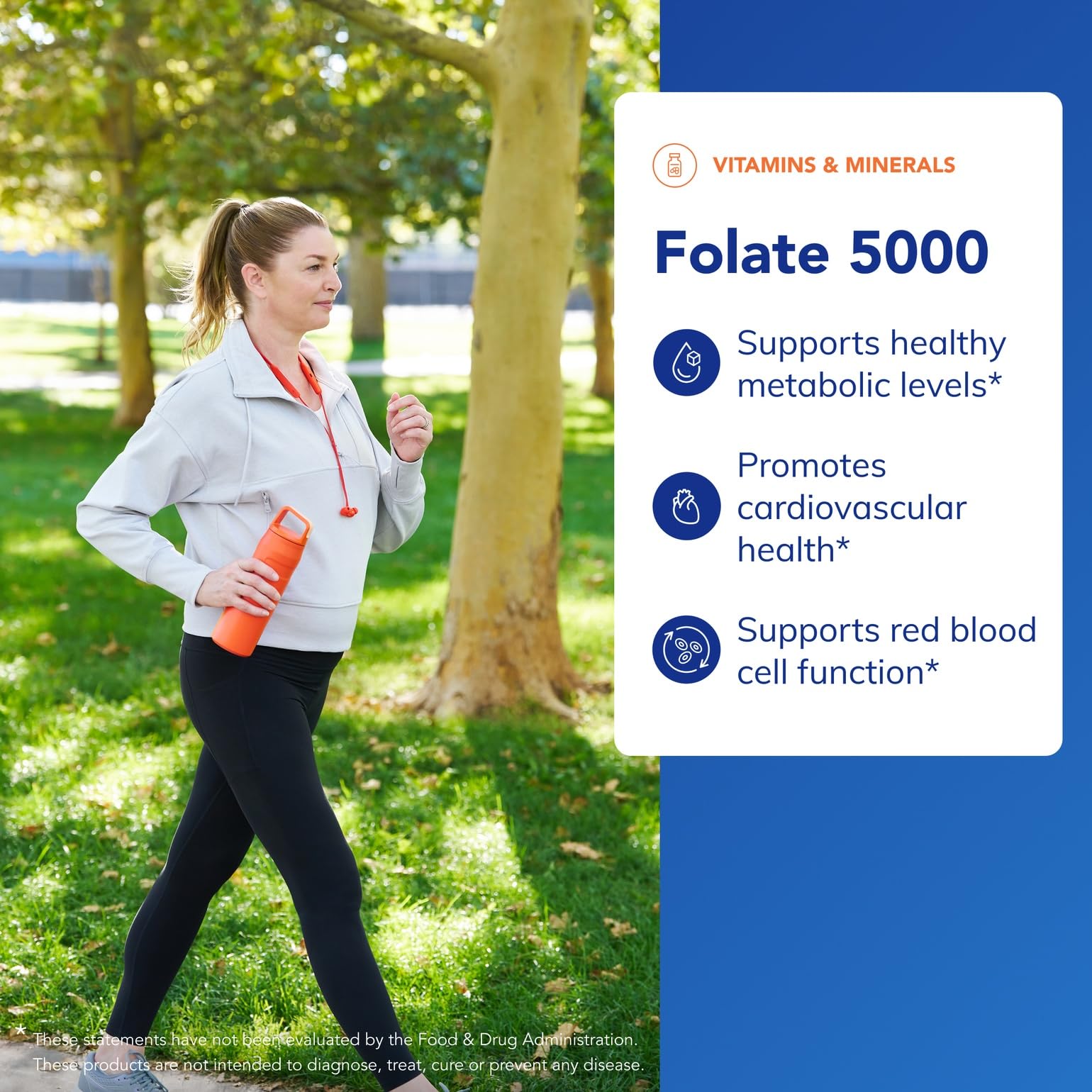 Pure Encapsulations Folate 5000 label featuring Metafolin content