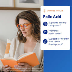 Pure Encapsulations Folic Acid capsules shown for daily use
