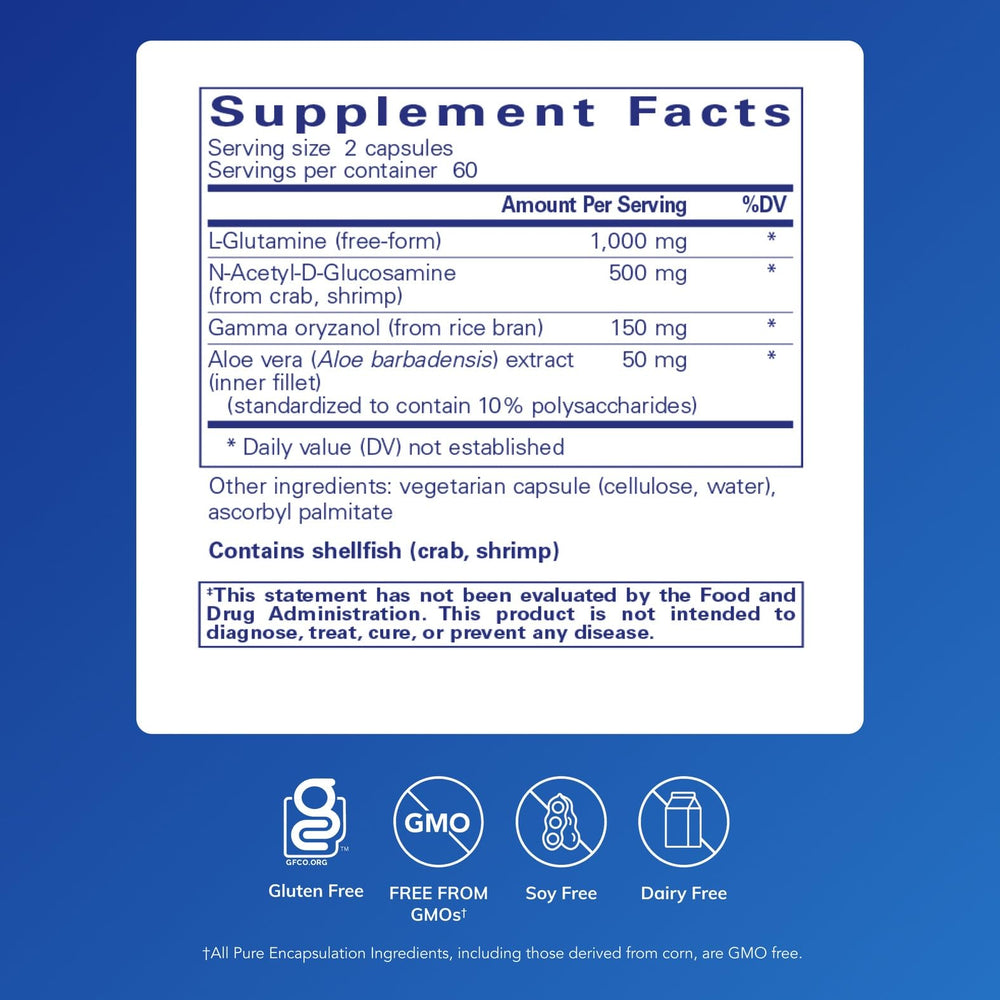 G.I. Integrity product label highlighting the four-key-compounds blend for gut integrity.
