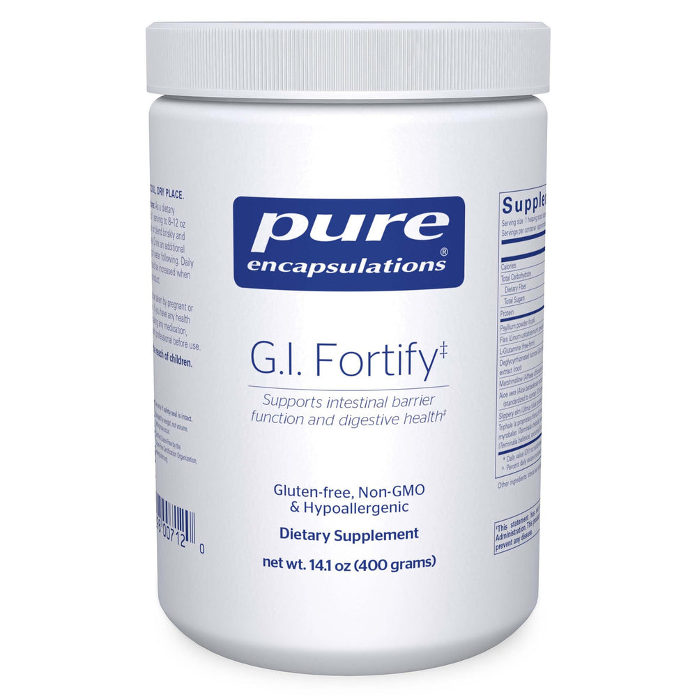 Pure Encapsulations GI Fortify bottle front for convenient daily GI support