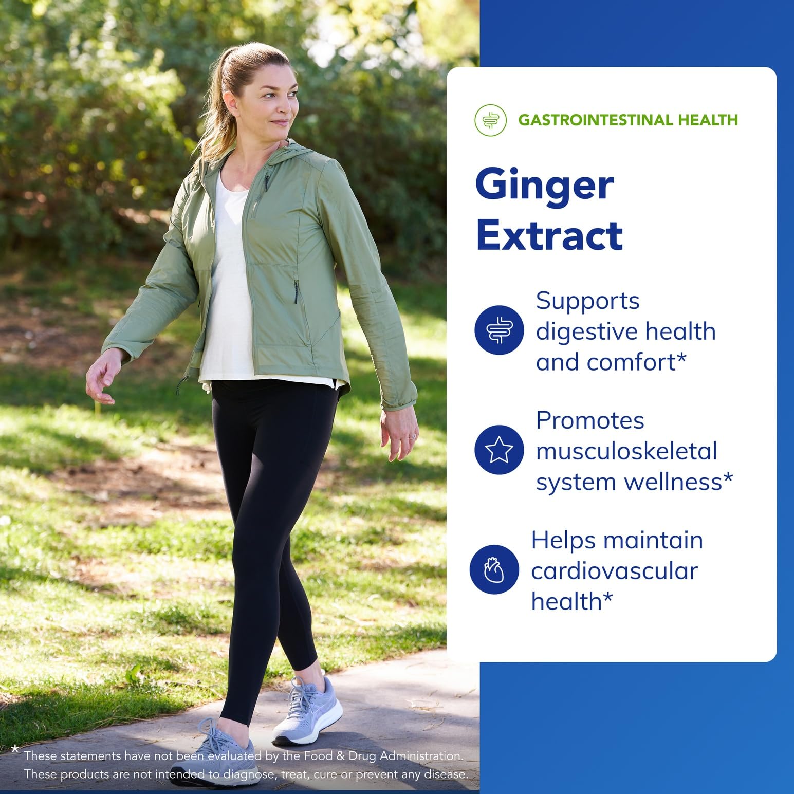 Pure Encapsulations Ginger Extract label detail emphasizing purity and testing.