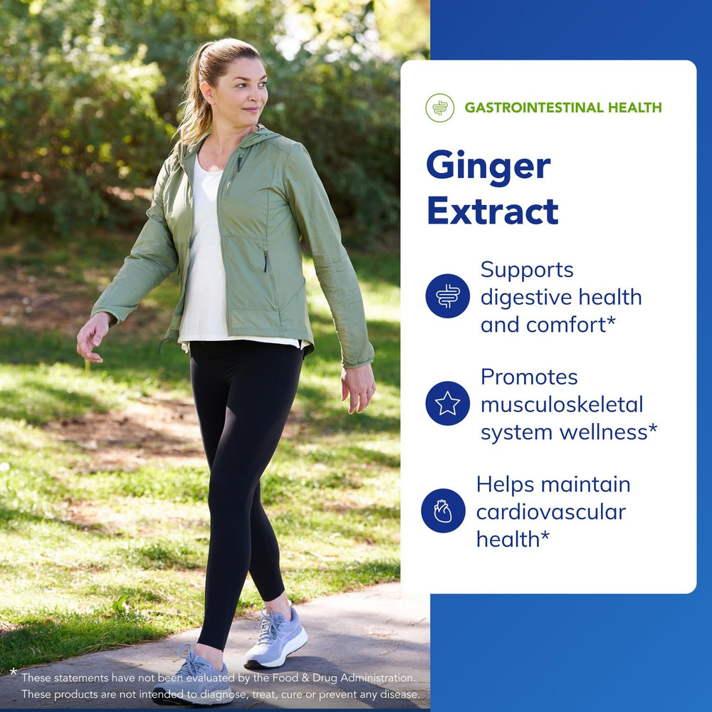 Pure Encapsulations Ginger Extract label detail emphasizing purity and testing.