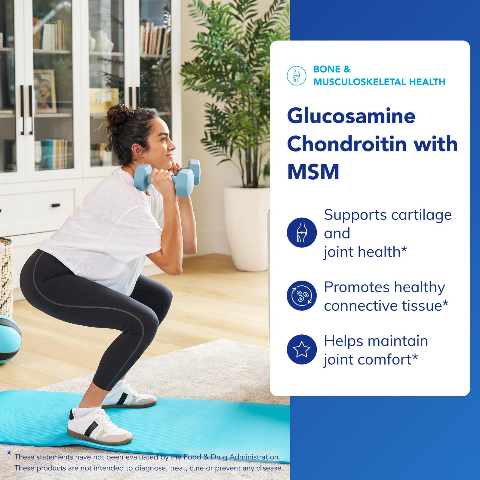 Pure Encapsulations glucosamine chondroitin msm bottle open with capsules for routine