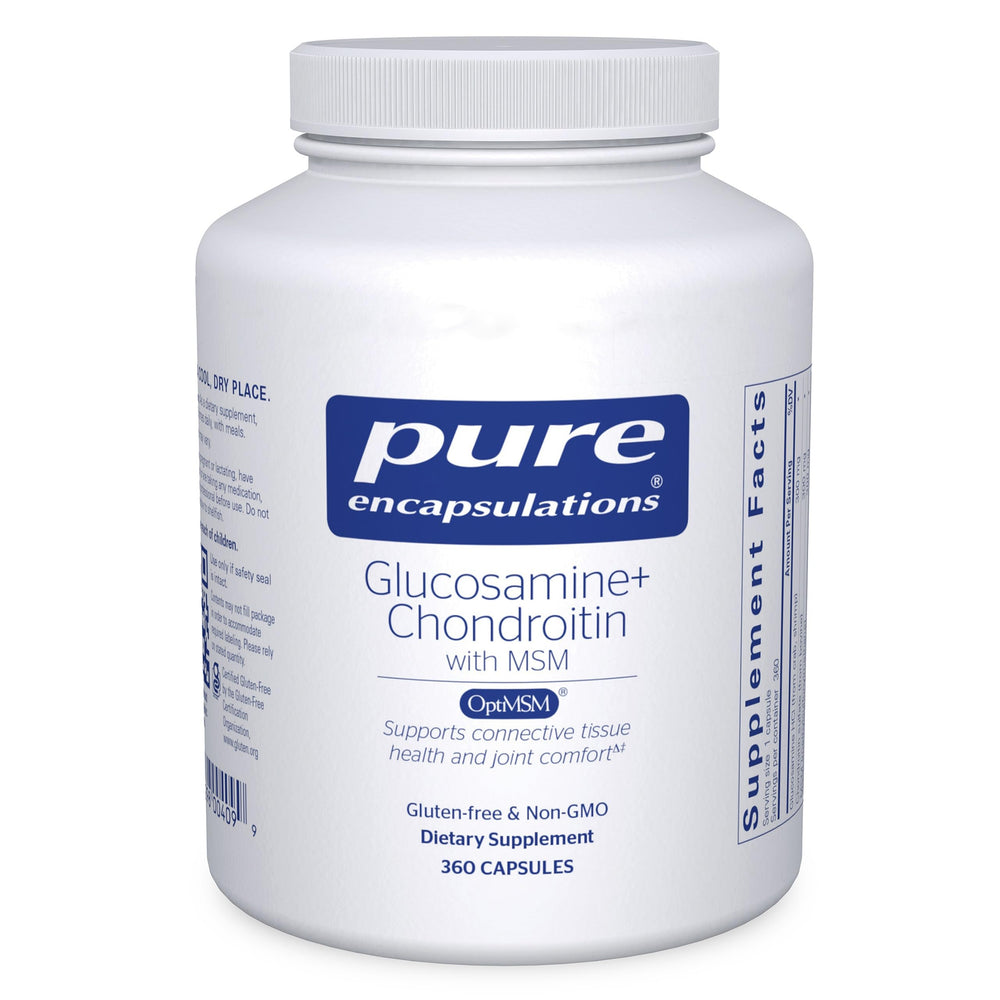 Pure Encapsulations glucosamine chondroitin MSM bottle signaling joint support