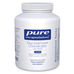 Pure Encapsulations glucosamine chondroitin MSM bottle signaling joint support