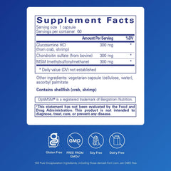 Pure Encapsulations capsules close-up highlighting 300 mg ingredients for cartilage support