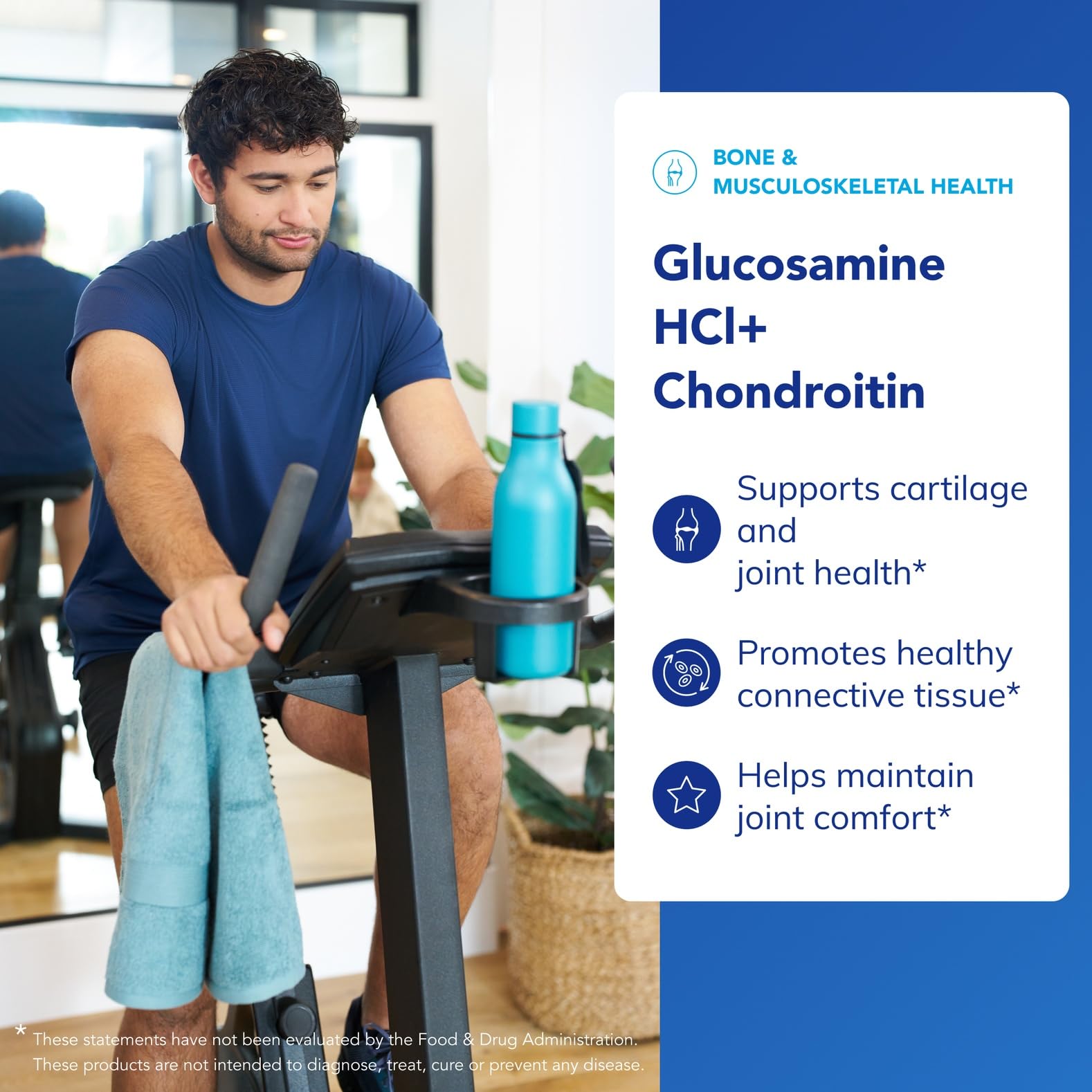 Glucosamine HCl Chondroitin label detail emphasizes allergen-free formula