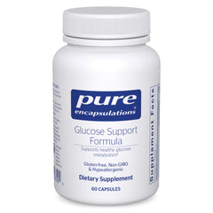 Pure Encapsulations Glucose Support Formula bottle promoting balanced carbohydrate metabolism