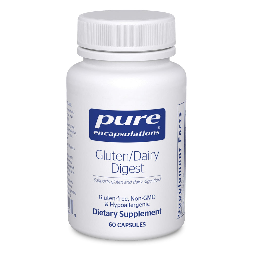 Pure Encapsulations Gluten/Dairy Digest bottle for daily digestion support