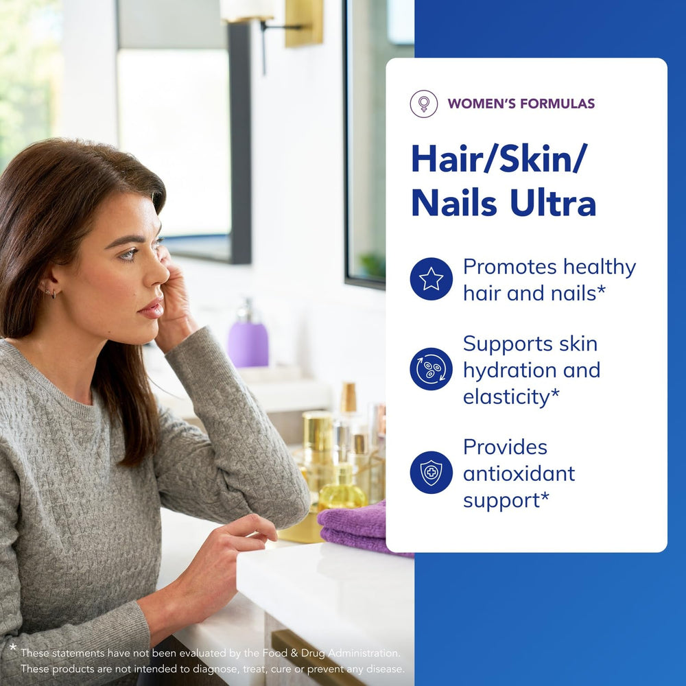 Close-up nails with Pure Encapsulations supplement suggesting nail strengthening