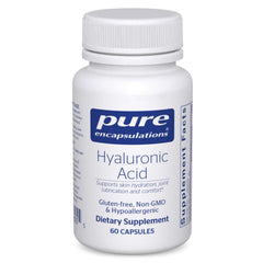 Pure Encapsulations Hyaluronic Acid bottle for skin hydration.