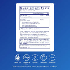 Dropper dispensing Pure Encapsulations Iron Liquid for easy dosing.