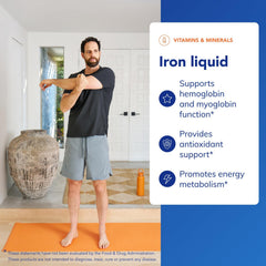 Cranberry and blueberry ingredients in Pure Encapsulations Iron Liquid.