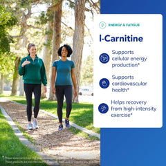 Pure Encapsulations L-Carnitine tartrate form close-up emphasizes stability.