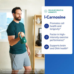 Pure Encapsulations L-Carnosine capsules closeup reveals small easy-to-swallow capsules