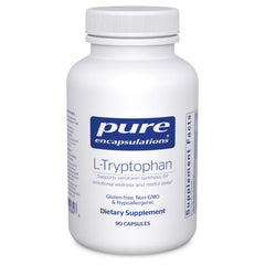 Pure Encapsulations L-Tryptophan bottle for sleep support and relaxation.