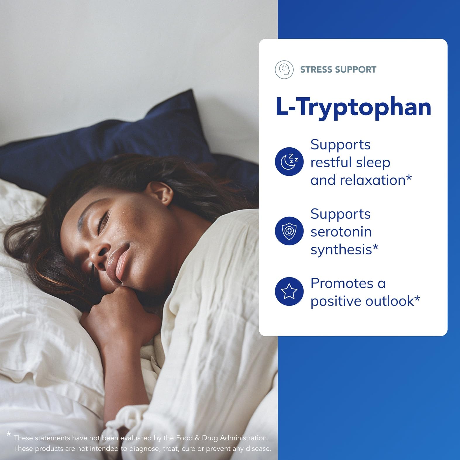 Pure Encapsulations L-Tryptophan label close-up highlighting purity.