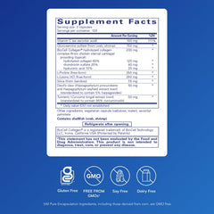 Pure Encapsulations Ligament Restore bottle side view for daily capsule intake
