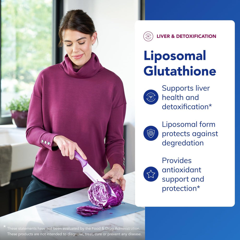 Liposomal delivery system close-up shows enhanced absorption potential.