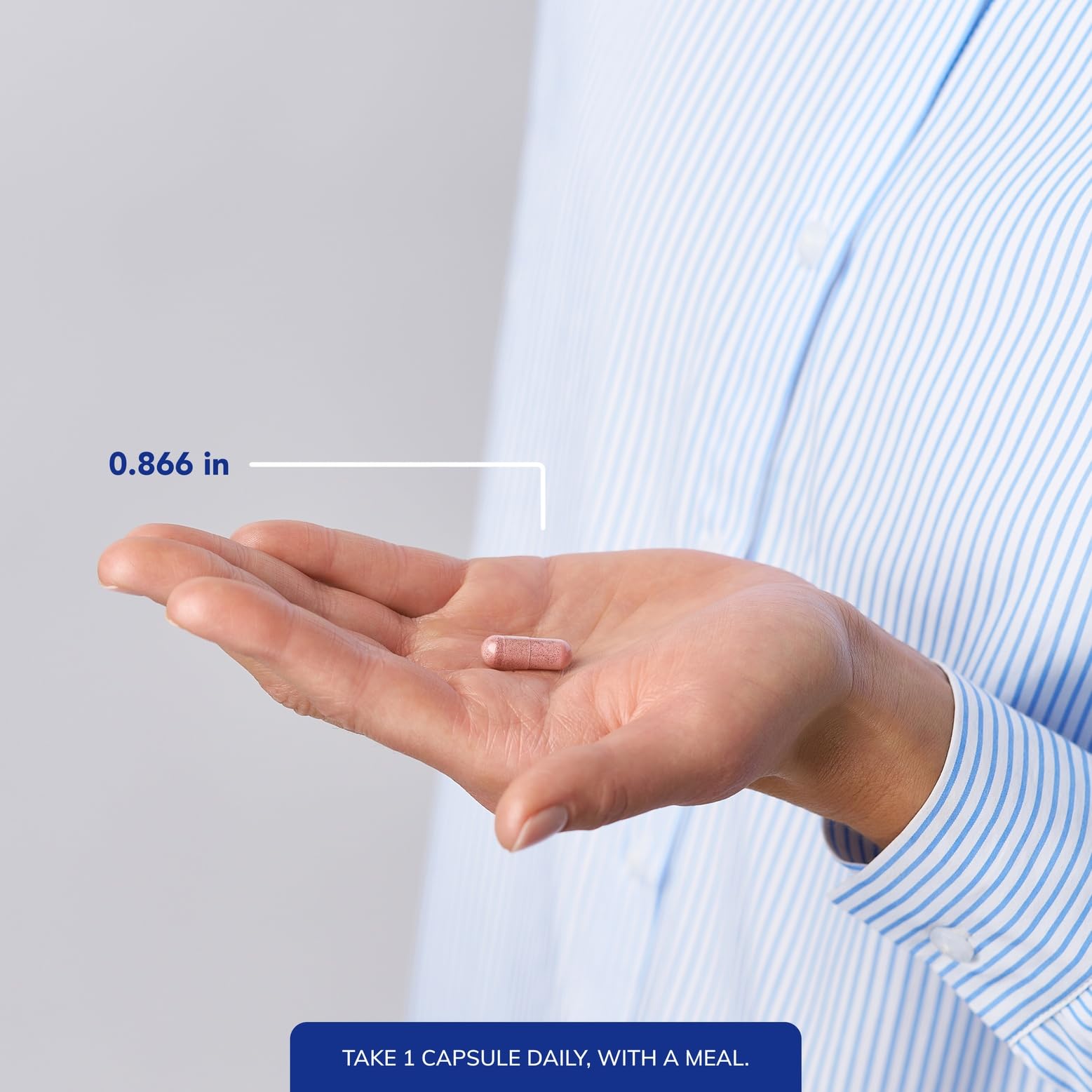 Serving with a meal: one capsule as part of daily routine