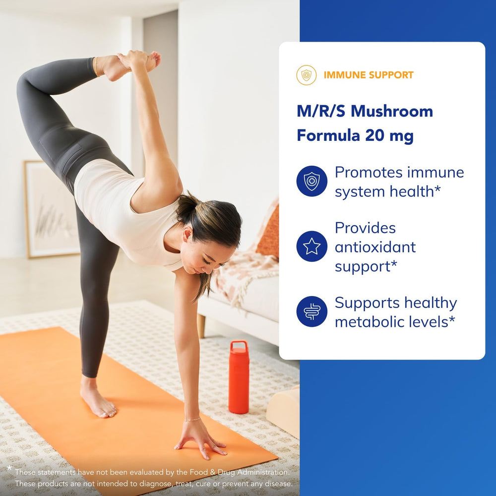 Pure Encapsulations M/R/S Mushroom Formula label; premium allergen-free formulation.