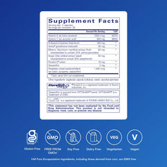 Pure Encapsulations Macular Support packaging box highlighting allergen-free formula.
