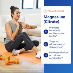 Pure Encapsulations Magnesium Citrate bottle front showing pure, allergen-free formulation