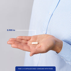 Pure Encapsulations Magnesium Citrate capsules on hand, illustrating convenient daily use