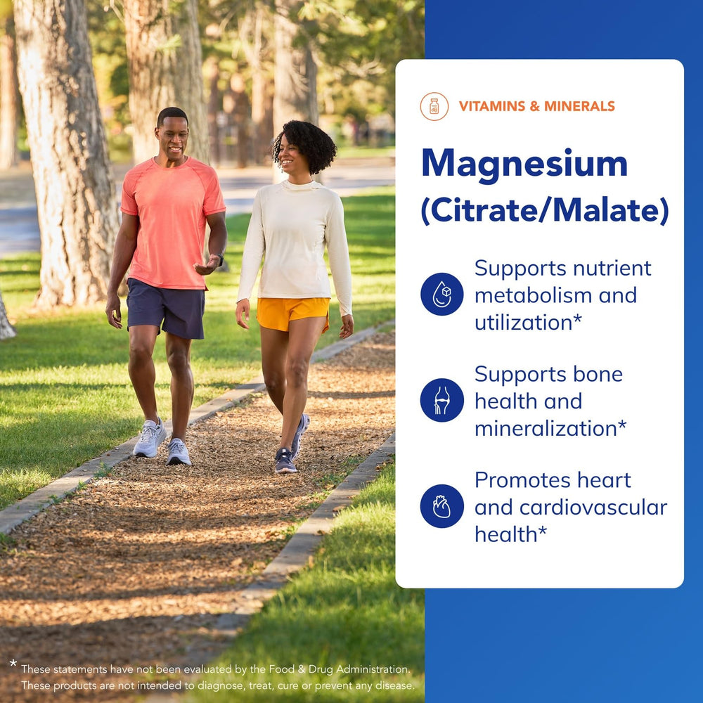 Pure Encapsulations magnesium citrate-malate label detail emphasizing purity and potency