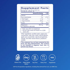 Pouring magnesium glycinate liquid to show easy daily dosing.
