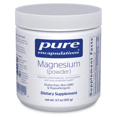 Pure Encapsulations Magnesium Powder bottle for daily magnesium support and easy dosing
