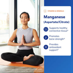 Pure Encapsulations Manganese label closeup highlights purity and allergen-free formula