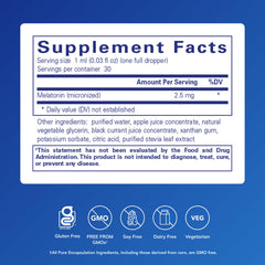 Pure Encapsulations Melatonin Liquid dropper — convenient nightly dosing for restful evenings.