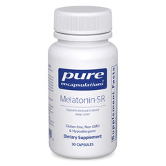 Botella de Pure Encapsulations Melatonin-SR con liberación extendida para sueño sostenido