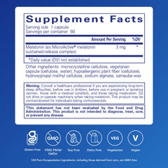 Pure Encapsulations Melatonin-SR capsules closeup highlight easy swallowing