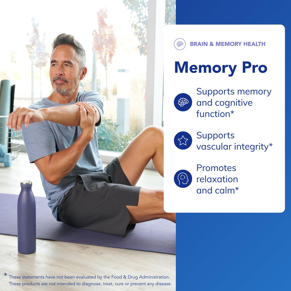 Memory Pro label detail showing purity and soy-free formula