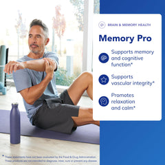 Memory Pro label detail showing purity and soy-free formula