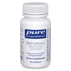 Pure Encapsulations MethylAssist 90s bottle displaying premium B vitamin complex for methylation support