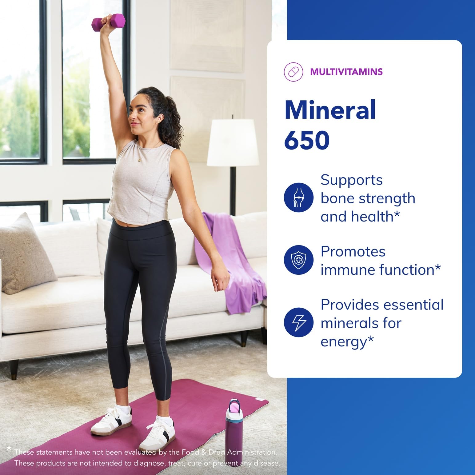 Mineral 650 bottle with clean label emphasizing purity and safe ingredients.