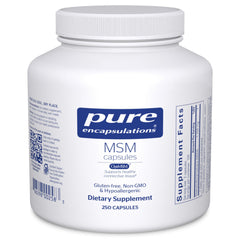 Pure Encapsulations MSM capsules for joint health visual, supporting comfortable movement and connective tissue.