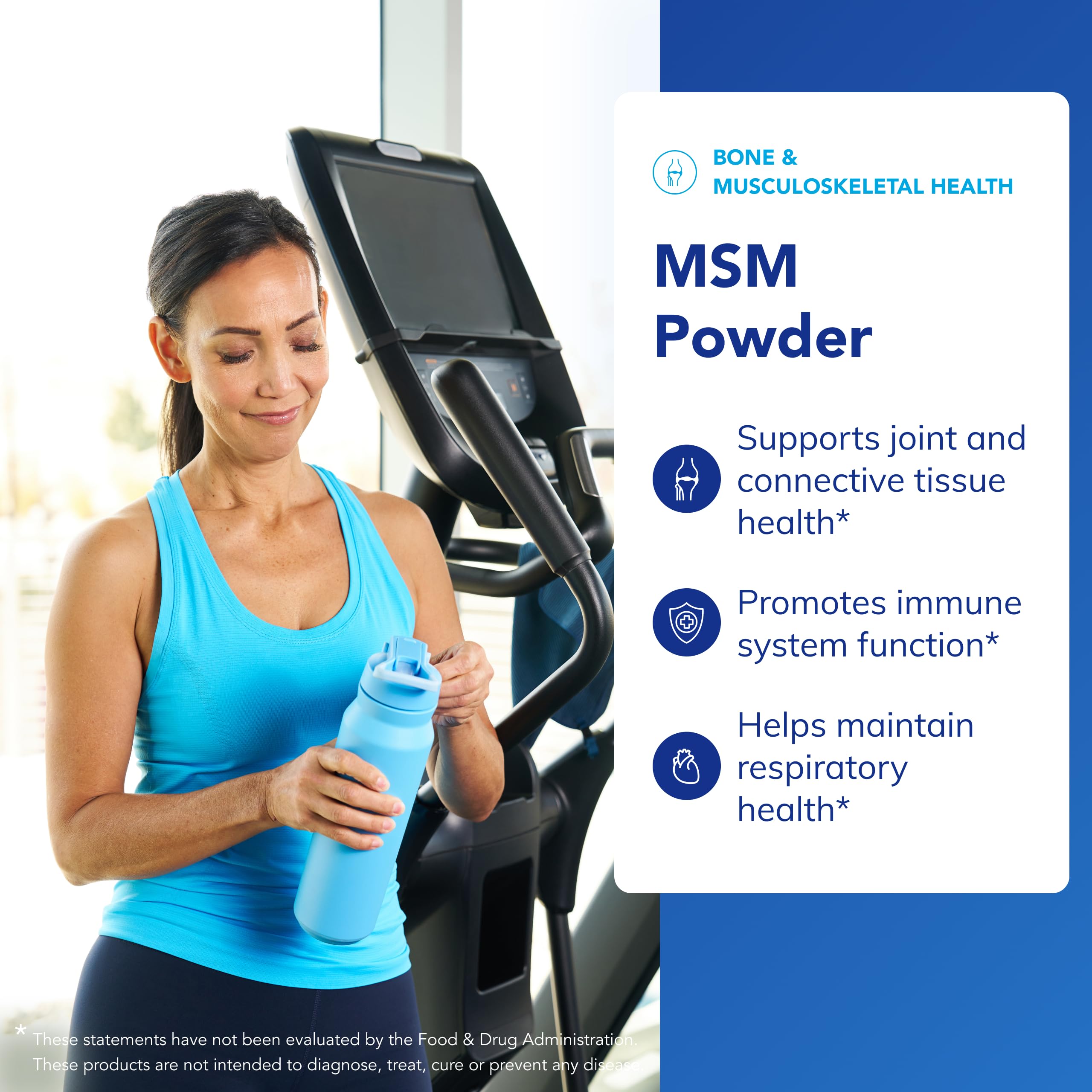 Pure Encapsulations MSM powder label highlights premium, hypoallergenic formula.