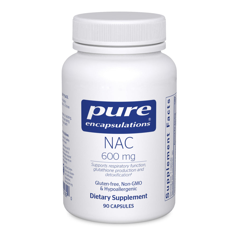 Pure Encapsulations NAC 600 mg capsules support antioxidant health and immune resilience